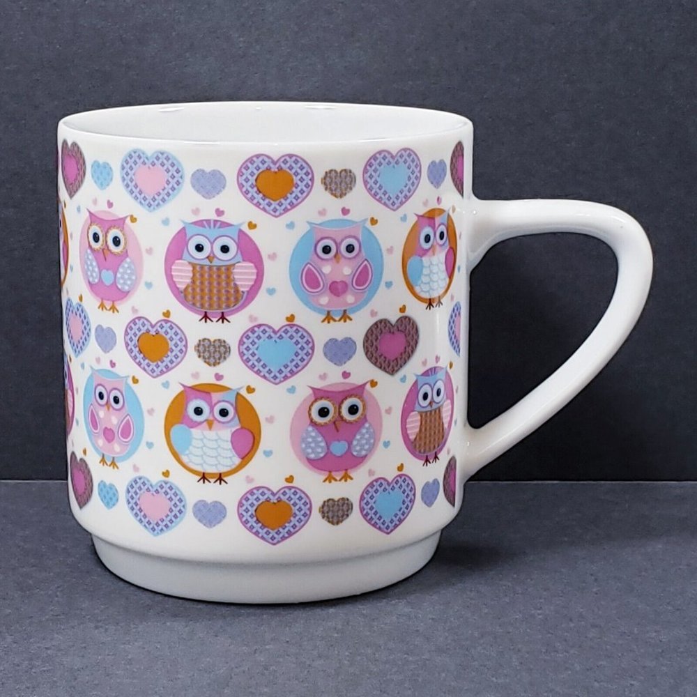 Owls by Creative Tops Porcelain 10 oz. Coffee Mug Cup Multicolor
